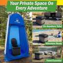 Large Portable Toilet for Adults - 400lb Capacity Portable Camping Toilet for Adults with Lid - Folding Travel Potty for Car Roadtrip, Beach, Camp or Emergency - Camping Essentials by Wakeman Outdoors