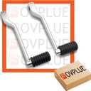 FOVPLUE Heel/Toe Shifter Levers,Front+Rear Shifter Pegs for Harley '86-'17 FL Softail, 88-up Touring CVO Road Glide Street Glide Electra Glide Road King and '08-up Trike, Chrome#1