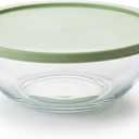 6.8QT Large Glass Mixing Bowl for Sourdough Bread, Baking, Salad & Meal Prep