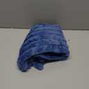 decorUhome Cozy Faux Fur Throw Pillow Covers 22x22 Set of 2 Decorative Soft Plush Striped Modern Farmhouse Boho Couch Euro Sham Pillow Cases with Velvet Back for Sofa Bed Living Room, Blue