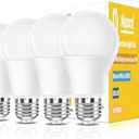 Full Spectrum Light Bulb, 6000K Natural Sunlight Bulbs, 9W 60W Equivalent LED Light Bulb, Natural Light Bulbs A19, E26/E27, 4 Pack