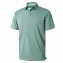 M MAELREG Polo Shirts for Men Short Sleeve Performance Moisture Wicking Quick Dry Casual Collared Men’s Polo Shirts Beryl Green, Size 3XL