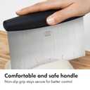 OXO Good Grips Stainless Steel Multi-Purpose Scraper & Chopper, Dough Cutter for Pizza, Bread and Cookie Dough, Multi-Purpose Vegetable Chopper, Dishwasher-Safe Kitchen Essential