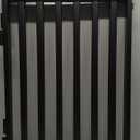 Malier Metal Freestanding Dog Gates, 32'' Height Outdoor Indoor Dog Fences, 48'' Extra Wide Pet Gate, Foldable Puppy Free Standind Tall Pet Gate for Stairs, Hallways, Doorways, Yard (Black 2 Panels