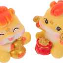 MAGICLULU Mini Horse Statue, 2PCS 2026 Year of Horse Mini Statues, Resin Zodiac Equine Figurines for Car Dashboard & Office Desk, Lunar New Year Mascot, Lucky Feng Shui Ornaments