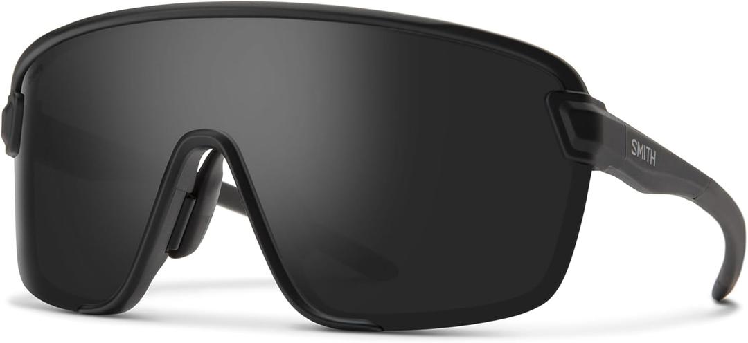 SMITH Bobcat Sunglasses  Shield Lens Performance Sports Sunglasses for Skiing, Biking, MTB & More  for Men & Women (One Size, Matte Black / Chromapop Black)