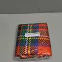 AEIOAE Christmas Tablecloth Round 70 x 70 Inch, Red Green Buffalo Plaid Table Cloth Washable Winter Christmas Holiday Table Cover for Home Party Picnic Dinner Decor