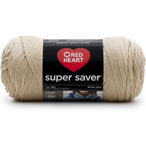 RED HEART Super Saver Yarn, Buff (3 Pack)