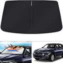 KUST Windshield Sun Shade for BMW X5 2019-2025 Accessories Window Shade Sun Visor Protector Foldable Blocks UV Rays Keep Your Car Cooler (Sunshade for 2019-Present BMW X5)