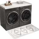 Washer Dryer Countertop, 27.5" x 54" Washer and Dryer Countertop with Non-Slip Pad,Large Laundry Topper for Laundry Room Organization (White)