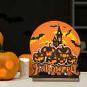 3 x Halloween Decorations Gifts Halloween Decor Indoor Party Spooky Pumpkin Decorations Ghost Desk Decor for Home Room Bedroom Farmhouse Office Tiered Tray Table Centerpieces 3PCS - Castle