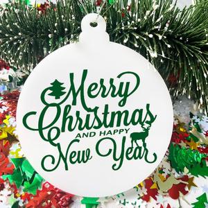 20Pcs 3 Inch Blank Acrylic Christmas Ornaments 2025 White Unfinished Round Acrylic Christmas Ornaments for DIY Craft Hanging Ornaments for Christmas Tree Decoration Xmas Party Decorations
