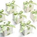 Amazon.com: Marspark 50 Pcs Wedding Favor Boxes, 2.5 x 2.5 x 2.5 Inch Wedding Party Candy Boxes with Green Ribbons Bridal Gift for Guests Bridal Shower Birthday Party Anniversary Supplies : Health & Household