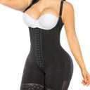 YIANNA Fajas Colombianas Shapewear for Women Tummy Control Post Surgery Compression Garment with Zipper Crotch (Black, S)