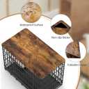 Dog Crate Topper for 36'' Dog Cage, Dog Kennel Topper Wood Countertop, Foldable Dog Crate Table Top (Crate Not Include)