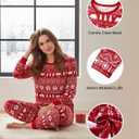 PATPAT Christmas Family Matching Pajama Sets Includes Christmas Socks - Perfect for Family Photos & Holiday Celebrations (White, XXL)