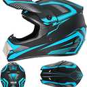 Motocross Offroad Helmet Dirt Bike Helmet BMX MX ATV Helmet Full Face Motorcycle Helmet with Gloves Goggles Mask for Unisex Adult Youth DOT/FMVSS 218 Approved