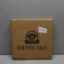 Red Decorative Tray for Coffee Table, Wavy Scallop Beaded Plastic Serving Tray for Kitchen Counter, Ottoman, Living Room, (13")