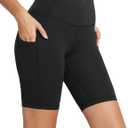 baleaf Women's 8"/ 5"/ 3" Biker Shorts High Waist Yoga Workout Gym Running Volleyball Spandex Shorts with Pockets L-XL
