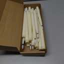 24 Pcs Flameless LED Taper Candles Battery Operated Candles 8.58'', 9.69'', 10.98'', 12.91'', 12.8'' Flameless Candlesticks Flickering for Halloween Christmas Church Wedding(Ivory)