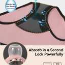 Carer Women's Modal Incontinence Underwear, Pink, Large | 140ml Moderate-to-Heavy Absorbency, 5-Layer Front & Back Leak Protect, Soft & Breathable, Leopard Print, Washable & Reusable (Pink) L