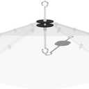 24inch Squirrel Baffle for Hanging Bird Feeders, Made of Transparent Extra Thick Pc Material, Outdoor Bird Feeder Seed Rain Cover.