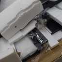 HOOBRO Bar Table,47.1" Rectangular Pub Table, Tall Counter Bar Height Table with LED Light and Glass Decoration, Modern Dining Table Footrests, for Dining Room, Pub, Tavern, Black BB68DBT01