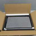 Vantic C Shaped End Table, Small Side Table for Couch and Recliner, Slide Under Sofa Tray Desk with Storage Bag for Living Room and Bedroom, Rustic Brown