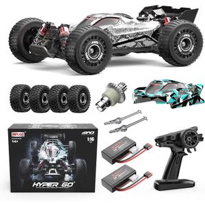 HYPER GO H16PL 1/16 RTR Fast Brushless RC Buggy for Adults, Max 38 mph RC Truck, 4WD High Speed Racing Car with 2S 2000 mAh Battery for RC Basher
