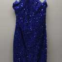 GRACE KARIN Sequin Dress for Women Sleeveless Sparkly Glitter Halter Dress Bodycon Mini Club Dresses 2025 (Large, Royal Blue)