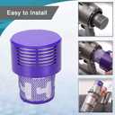 4 Pack V10 Filters Replacement Parts Compatible with Dyson V10 Cyclone Series, Cyclone V10 Absolute, Cyclone V10 Animal, V10 Total Clean, SV12, Replace Part No. 969082-01