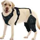 Dog Knee Brace for Torn ACL/CCL Hind Leg, Adjustable Support with Sufficient Wrapping and Support & Luxating Patella, Non-Slip Joint Brace,Pain Relief & Better Recovery-Both Leg/M