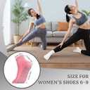 Jspupifip Cute Pilates Grip Socks for Women Non Slip Yoga Socks Embroidery Ruffle Crew Sock for Barre Barefoot Workout