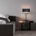 Wellmet Grey Crystal Table Lamp,3 Lights Geometric Table Lamps, Gray