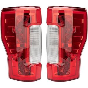 Tail Light Assembly Compatible With 2017-2019 Ford F-250 F-350 Super Duty Driver and Passenger Side Rear Brake Lamps Replacement Taillights (without Blind Spot) (without LED)