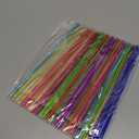 24 PCS, Reusable Straws with 4 Brushes, 10.5" Long Tritan Hard Plastic Straws, 12 Colors Translucent Replacement Drinking for 16OZ-32 OZ Tumblers, Cups, Jars, Stanley, YETI, Starbucks, BPA Free