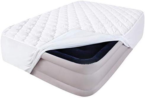 King Size Air Mattress Cover, Thick Quilted Mattress Topper King, Super Soft Breathable and Noiseless Down Alternative Fiber Pillow Top Mattress Pad with Deep Pocket Fits Up to 23 Inch Mattress