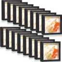 Ripeng 16 Pack Shadow Box Frame Display Case Picture Frame for Wedding Bouquet, Teacher Crafts, Photo, Ticket, Valentine, Easter, Medal, DIY Wall or Tabletop Gift(5 x 5 Inch,Black)