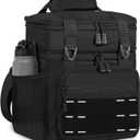 Lunch Box Cooler Bag - Tactical Insulated Lunchbox for Men - Large Soft Expandable Lunch Pail for Adults Work Outdoor Shifts Trips Black 16L