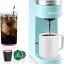 CHULUX Slim Single Serve Coffee Maker, Lightweight K-pod Coffee Machine for Travel & Home, Cyan