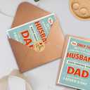 3 x Hqulpr Greeting Card, Funny Father's Day Card for Husband from Wife, Father's Dad Card, Fathers Day Present, 7x5 inches