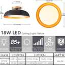 Bargeni Flush Mount Ceiling Light,12.5 inch Ceiling Lighting Fixture,Mid Century Light Fixtures Ceiling Mount,5CCT Dimmable/2700K-6000K/20W,Kitchen Lighting Fixtures Ceiling,ETL Certified