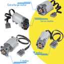32PCS Power Function Motor Set Compatible with Technic-Parts L Brand AA/AAA-Battery-Box Remote-Control Adjustable Speed Motor Parts