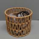 Woven Pendant Light Boho Chandelier, Rattan Pendant Lights Kitchen Island, Farmhouse Pendant Lighting with Hand Woven Wicker Shade, Boho Chandelier Light Fixtures Ceiling Hanging Light (1 Pack Brown)