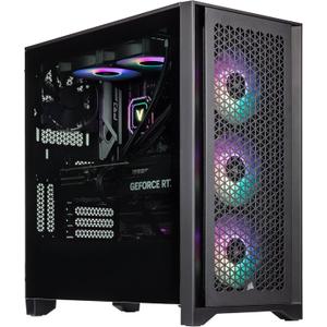Corsair 4000D AIRFLOW Tempered Glass Mid-Tower ATX Case - High-Airflow - Cable Management System - Spacious Interior - Two Included 120 mm Fans - Black