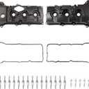 Aluminum Engine Valve Cover Set Left and Right Compatible with 2014-2019 Ford Explorer Flex Taurus Lincoln MKS MKT 3.5L V6 Replace FG1Z-6582-B FG1Z6582C