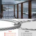 VEVOR Wire Rope, 1/4" 250 ft Zinc Galvanized Carbon Steel Cable with Gloves, 7000 lbs Breaking Strength, 7 x 19 Strands Construction Marine Aircraft Grade for Handrail Stair Decking Fence Outdoors