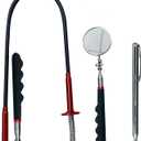 Heavy Duty 4-in-1 Telescoping Magnetic Pickup Tool Set  Flexible Claw Grabber, 16LB Magnet Stick, 2LB Pocket Magnet Pen, 360 Inspection Mirror for Mechanics and DIY