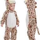 TONWHAR Infant Toddler Kid Halloween Giraffe Cosplay Costume Baby Animal Outfit Snowsuit (12-18 Months, Coffee)
