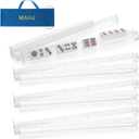 Clear Acrylic Mahjong Racks and Pushers Set of 4 with Carrying Bag, 17.6 inches